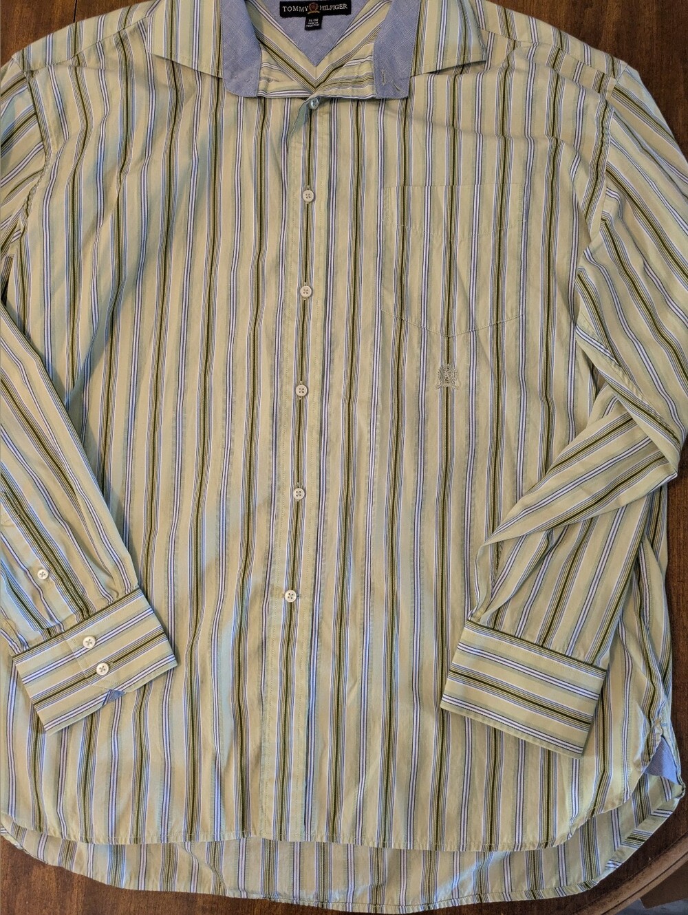 Vintage Y2K Tommy Hilfiger Button Down XL 80s 2 Ply Fabric